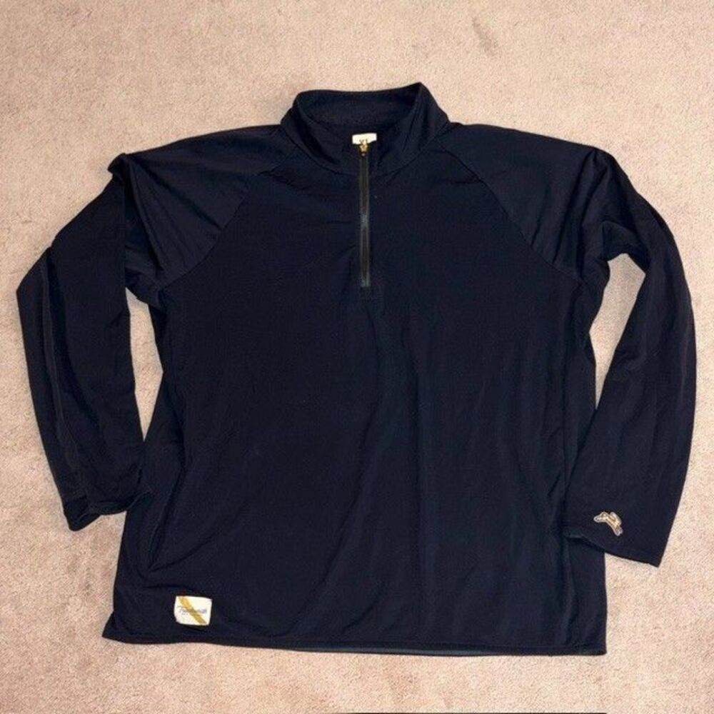 Tracksmith Shirt Mens XL Black 1/4 Zip Pullover Athletic